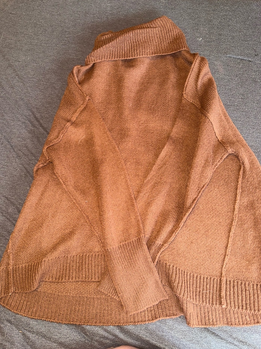 Destination Maternity Brown Funnel Neck Sweater